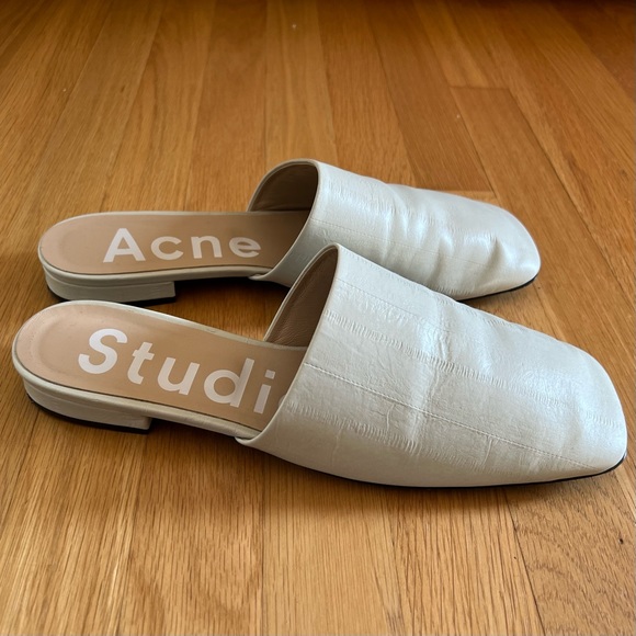 Acne Studios Tessey Eel Mule Flats in Light Blue Size 40 - Picture 2 of 5